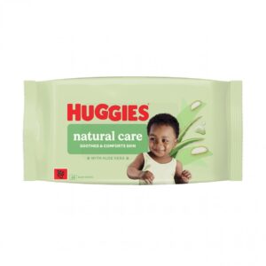 HUGGIES drėgnos servetėlės Natural Care 48vnt