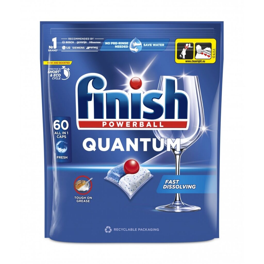FINISH QUANTUM ALL IN 1 FRESH indaplovių kapsulės, 60 vnt