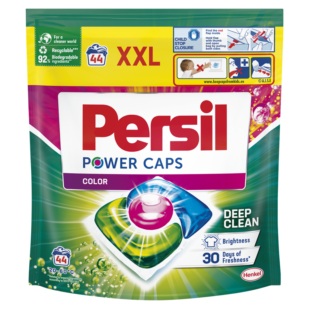Skalbimo kapsulės "PERSIL POWER CAPS Color" 44 sk.